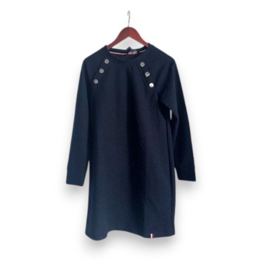 Tommy Hilfiger Navy Mini Dress with Silver Accents